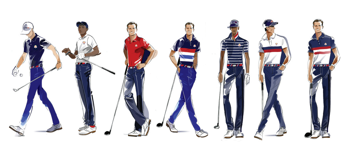 The U.S. Ryder Cup Team’s 2023 uniforms, Monday-Sunday. 